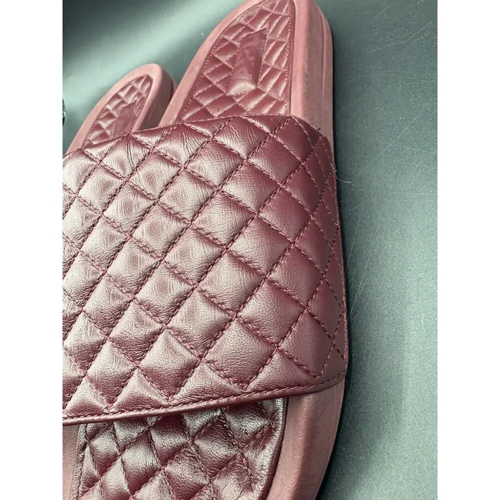 APL Lusso Quilted Leather Slide Sandal Men's Sz 13 Crimson